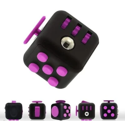 Bild av Högkvalitativ AWR Fidget Cube/Fidget Cube Anti stress leksak Toy (svart rosa)