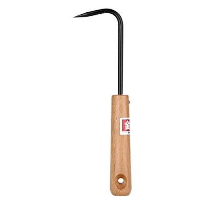 Bild av Asixx bonsai Rake, solid krok i manganstål med trähandtag för trädgårdsarbete
