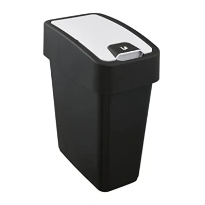 Bild av KEEEPER Poubelle Premium Avec Couvercle À Charnière, Soft Touch, 10 L, Magne, Gris Graphite