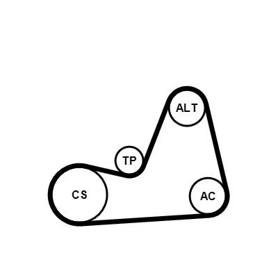 Bild av CONTITECH 6PK1100K1 Jeu de courroies trapézoïdales à nervures VOLKSWAGEN: Golf 6, 5, Plus / Crossgolf, SEAT: Leon II 3/5 portes, Altea