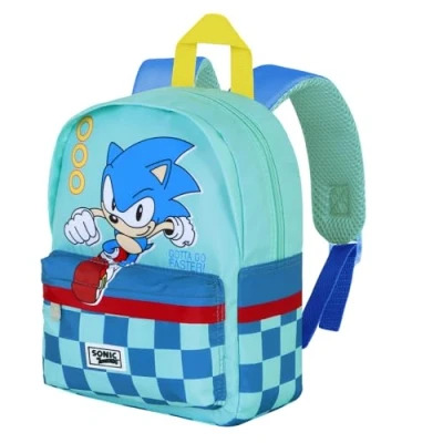 Bild av Sonic The Hedgehog SEGA Faster Joy förskoleryggsäck, blå, 22 x 27 cm, kapacitet 5 L, Blå Sonic, En storlek, Preschool ryggsäck