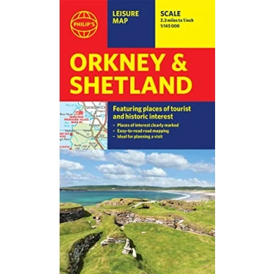 Bild av Philip&#039;s Orkney and Shetland: Leisure Tourist Map: Map