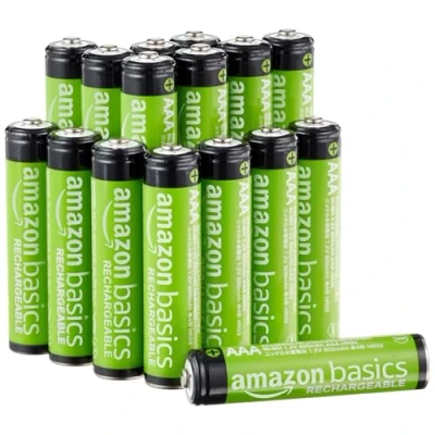 Bild av Amazon Basics AAA batterier, 800 mAh, uppladdningsbara, 16 stycken