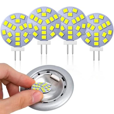 Bild av Lamptobe G4 LED lampor Cool White, 2W Motsvarar 20W halogen, Bi Pin Base, AC/DC 12V, 6500K, 120 vidvinkel, 260 LM, infälld belysning, spårbelysning, ej dimbar, 4 pack