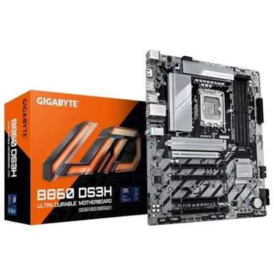 Bild av Gigabyte B860 DS3H Moderkort ATX LGA1851 uttag Chipuppsättning USB C 3.2 Gen 2x2, 2, 1, 1 2.5 Gigabit LAN inbyggda grafiken (CPU krävs) HD ljud (8 kanaler)