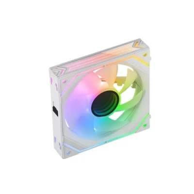 Bild av Mars Gaming MF LINKFINITY vit, modulär PWM 120 mm fläkt, anslutningssystem, Infinity Mirror ARGB 360 belysning, ultra tyst 12 dB