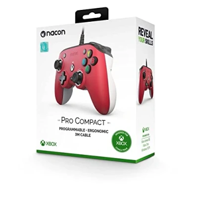 Bild av NACON Official Wired Pro Compact Controller Red Microsoft Xbox Series S