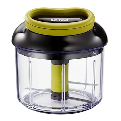 Bild av Tefal Ingenio 5 Second Chopper K1320404 Svart/Grön Manuell Hackare 900 ml Hackar Grönsaker, Lök, Frukt, Nötter, Kött