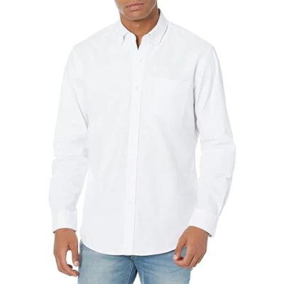 Bild av Amazon Essentials mäns normal passform långärmad ficka Oxford skjorta, vit, X Small
