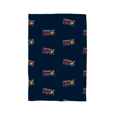 Bild av Oracle Red Bull Racing officiellt licensierad fleecefilt Formel 1 design supermjukt varmt överkast perfekt för tonårssovrum, camping och övernattningar Storlek 100 x 150 cm Marinblå