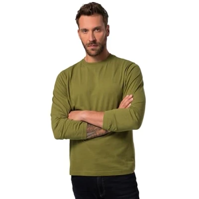 Bild av JP 1880, herr, stora storlekar, långärmad tröja, Kaktus, 4XL