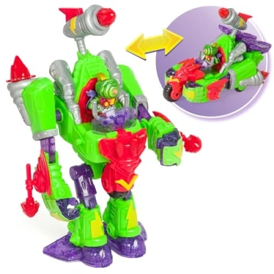 Bild av SUPERTHINGS Turbo Warrior Speed Transformerbar Robot förvandlas till en bil, inklusive 1 Warrior, exklusivt tillbehör och SuperThing exklusiv