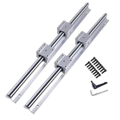 Bild av GooEquip linjär gejd SBR16 1 500 mm, 2 x linjära skenor och 4 lagerblock, längd mm linjärskenor för maskiner automatiska enheter (SBR16 1500)
