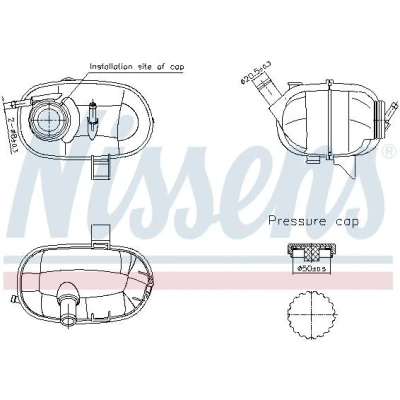 Bild av NISSENS 996339 Vase d&#039;Expansion 0,8 avec couvercle