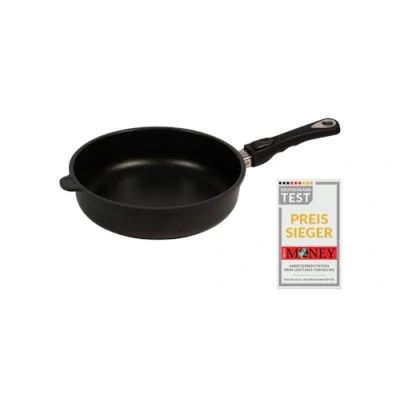 Bild av AMT Gaffelgjutning stekpanna, 28 cm Ø, 7 hög, stekpanna avtagbart handtag, inte induktionslämplig, Lotan® non stick finish, gjutjärnspanna (aluminiumgjutning), AMZN 728 Z20B