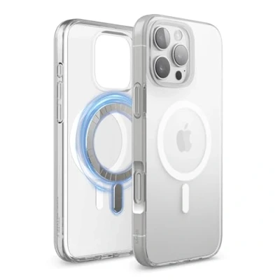 Bild av elago Magnetisk hybrid klart fodral kompatibelt med iPhone 16 Pro Max 6,9 tum kompatibel MagSafe, PC + TPU hybridteknik, stötsäker stötdämpare, upphöjd kameraskydd