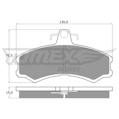Bild av TOMEX brakes TX 10 45 Jeu de plaquettes frein Essieu avant contact signal d&#039;usure exclu IVECO: Massif Single Cab, Station Wagon