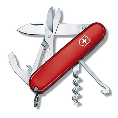 Bild av Victorinox 1340500 fickkniv Compact (15 funktioner, kombinationsblad, kulspetspenna, sax, multifunktionskrok) röd
