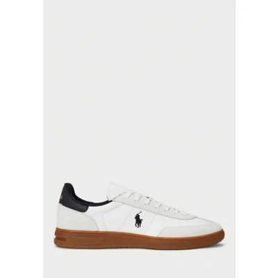 Bild av Polo Ralph Lauren Bedford TOP LACE Sneakers, Storlek: 41, White/black Skinn och textil