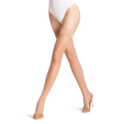 Bild av FALKE Shelina 12 DEN W STU Ultra Transparent Einfarbig 1 par varning, Hautfarben (pulver 4169), S för kvinnor, Pulver 4169,