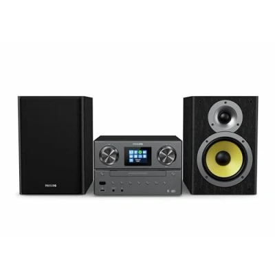 Bild av Philips M8905/10 Mikro Stereoanläggning med Bluetooth och Internet Radio DAB+/FM (USB, Spotify Connect, CD, MP3 100 W, Basreflexhögtalare, Digital Ljudkontroll) 2020/2021 Modell
