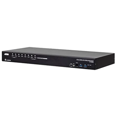 Bild av ATEN CS18208 Omkopplare för tangentbord/video/mus/ljud/USB 8 x KVM/ljud/USB 1 lokal användare rackmonterbar Likström