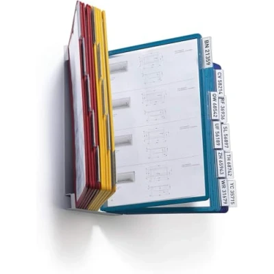 Bild av Durable 551200 blädderpanelställ Vario® wall 20 med A4 fickor i olika färger
