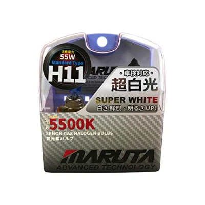 Bild av MARUTA MTEC H11 55W SUPER WHITE MT 484 5500K Xenongashalogenlampor ECE märke